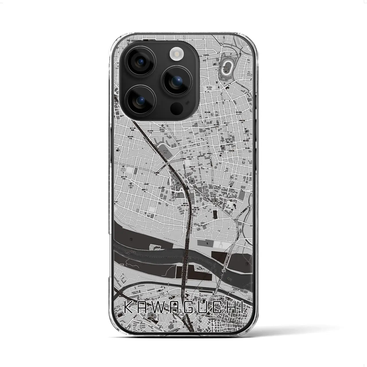 【川口(埼玉県)】地図柄iPhoneケース(クリアタイプ)