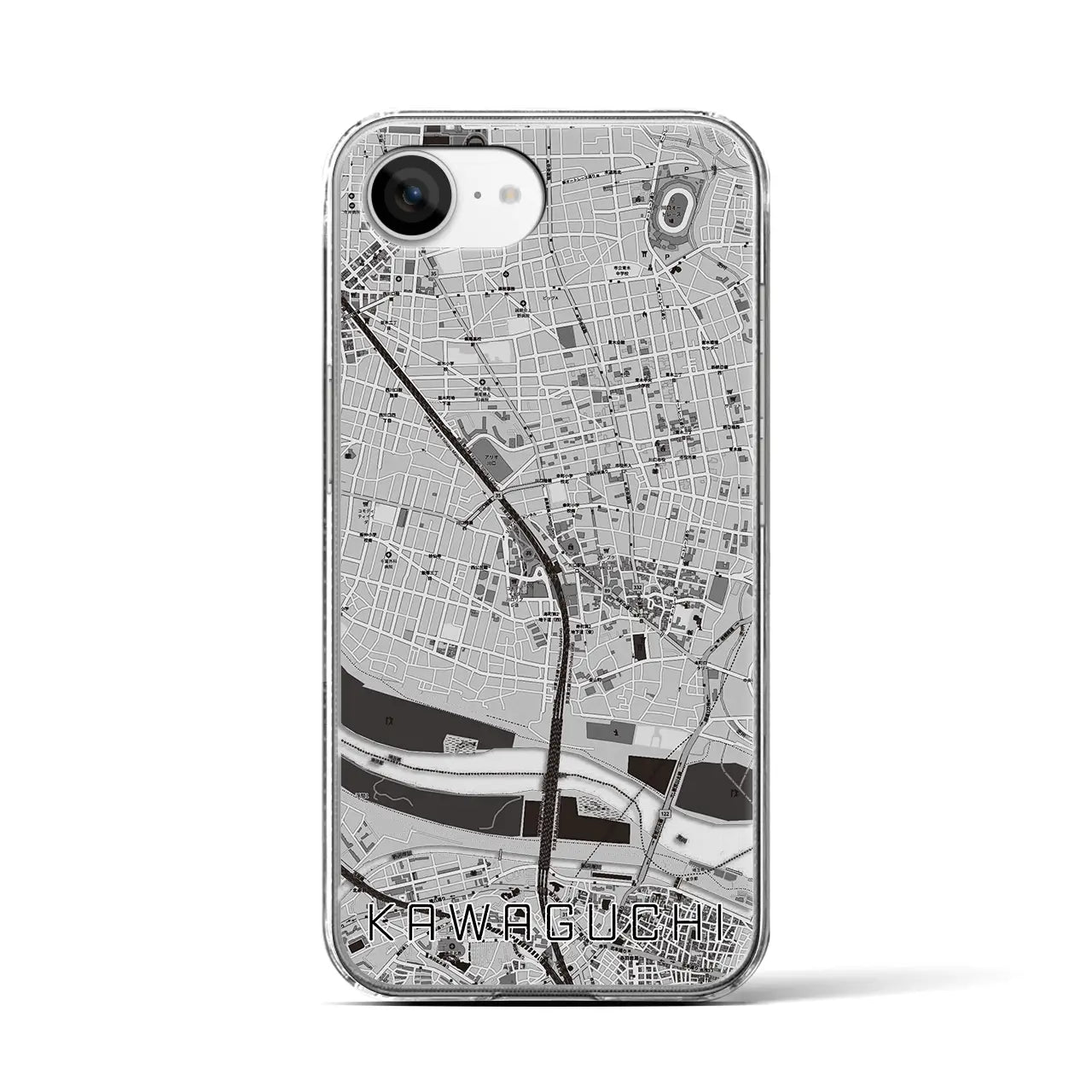 【川口(埼玉県)】地図柄iPhoneケース(クリアタイプ)