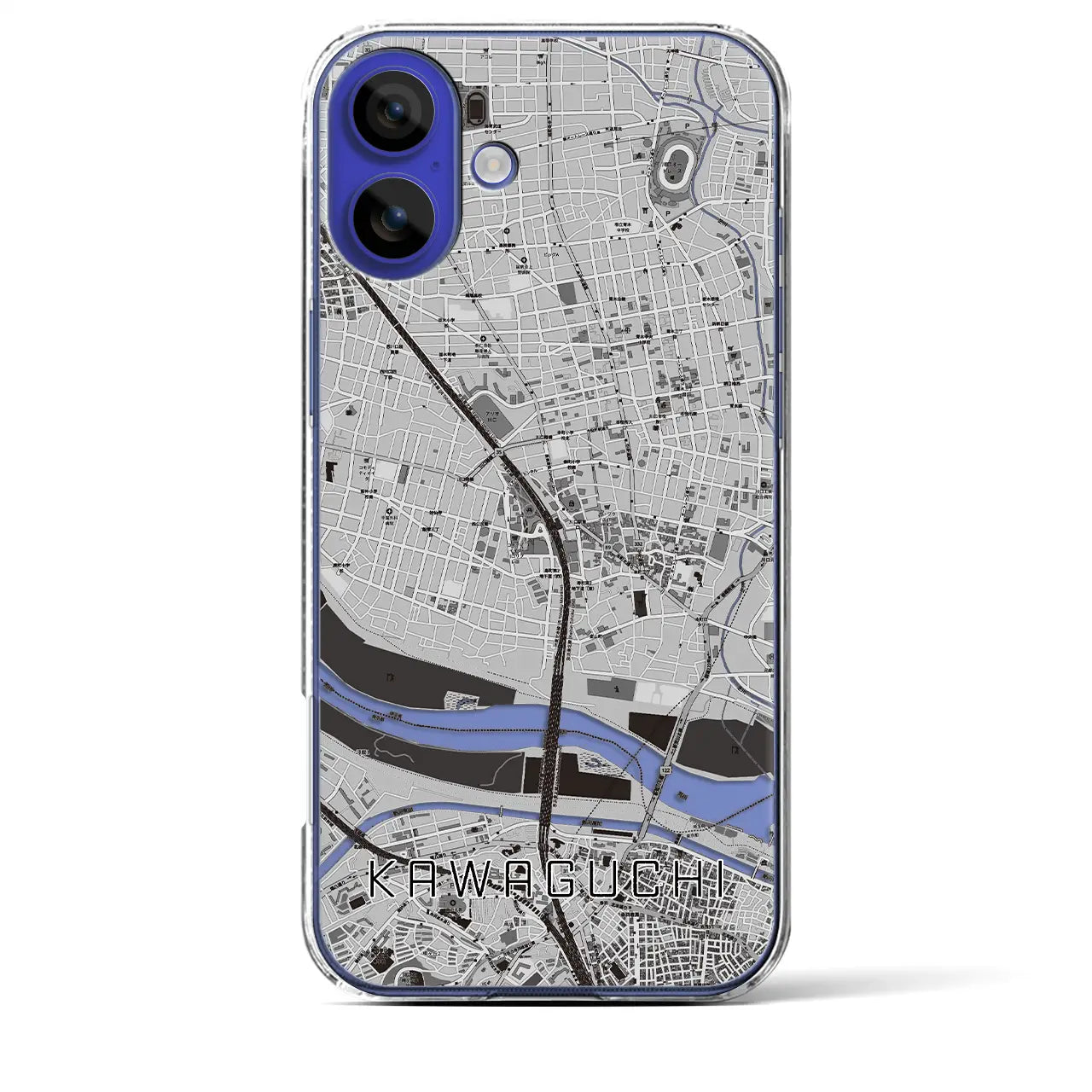 【川口(埼玉県)】地図柄iPhoneケース(クリアタイプ)
