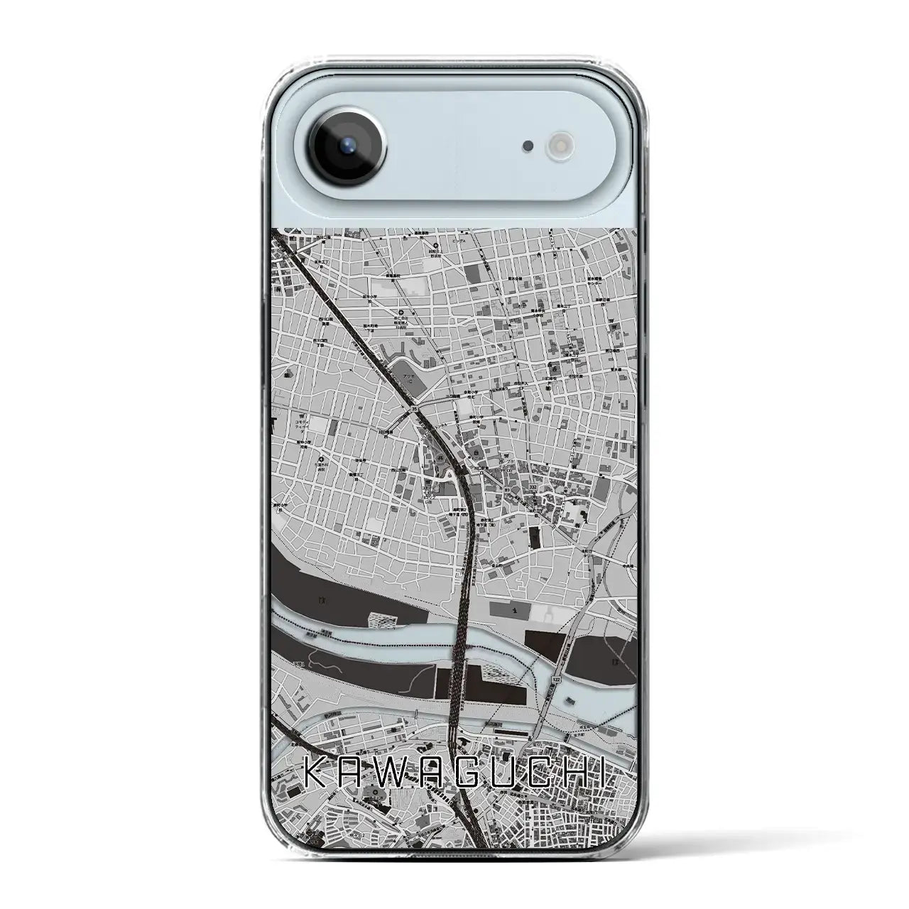 【川口(埼玉県)】地図柄iPhoneケース(クリアタイプ)