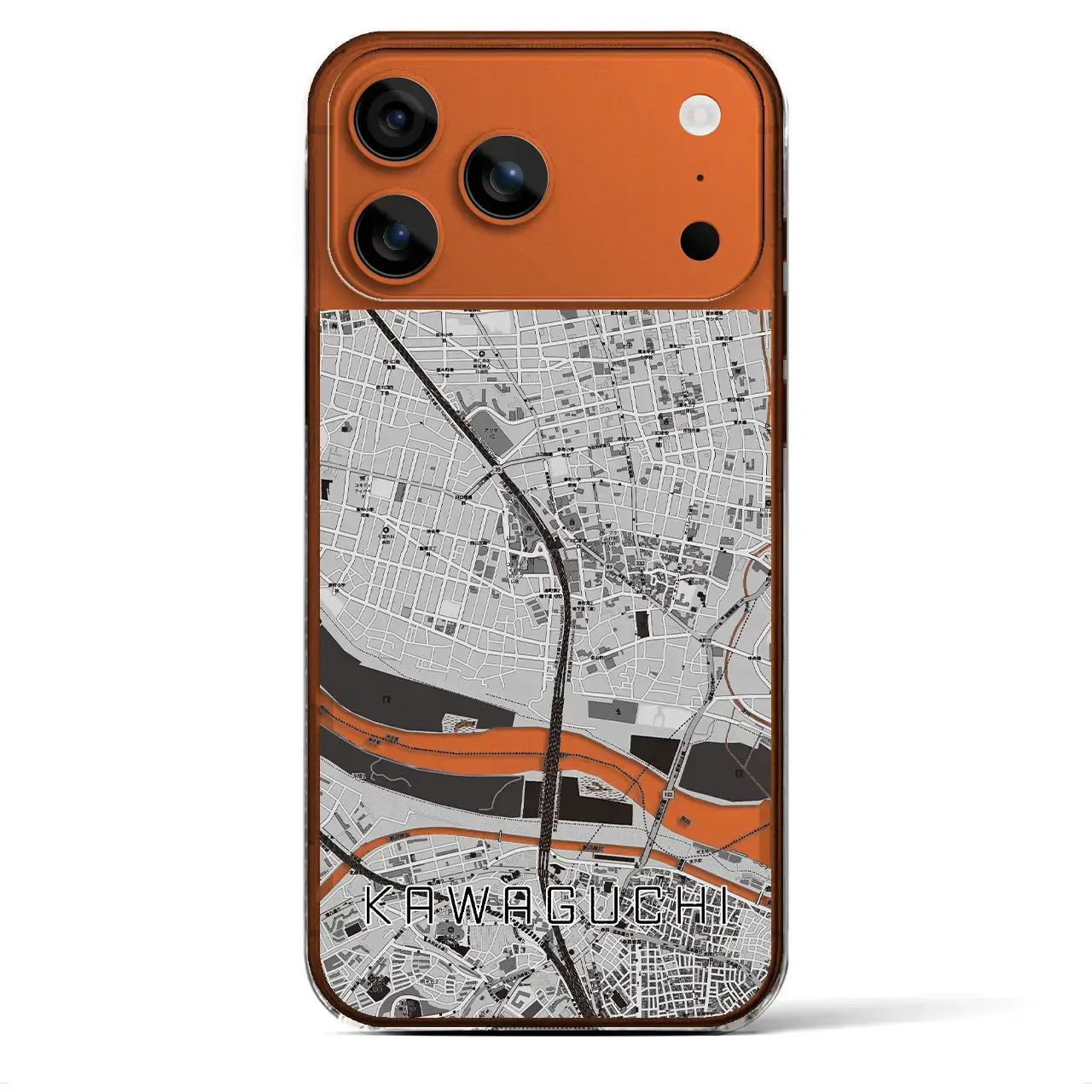 【川口(埼玉県)】地図柄iPhoneケース(クリアタイプ)