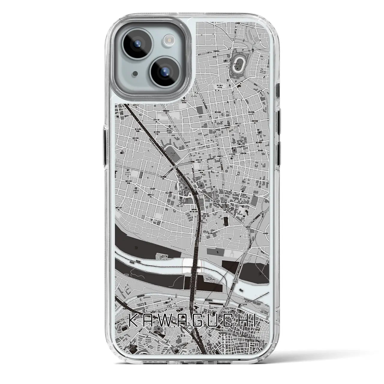【川口(埼玉県)】地図柄iPhoneケース(MagSafeタイプ)
