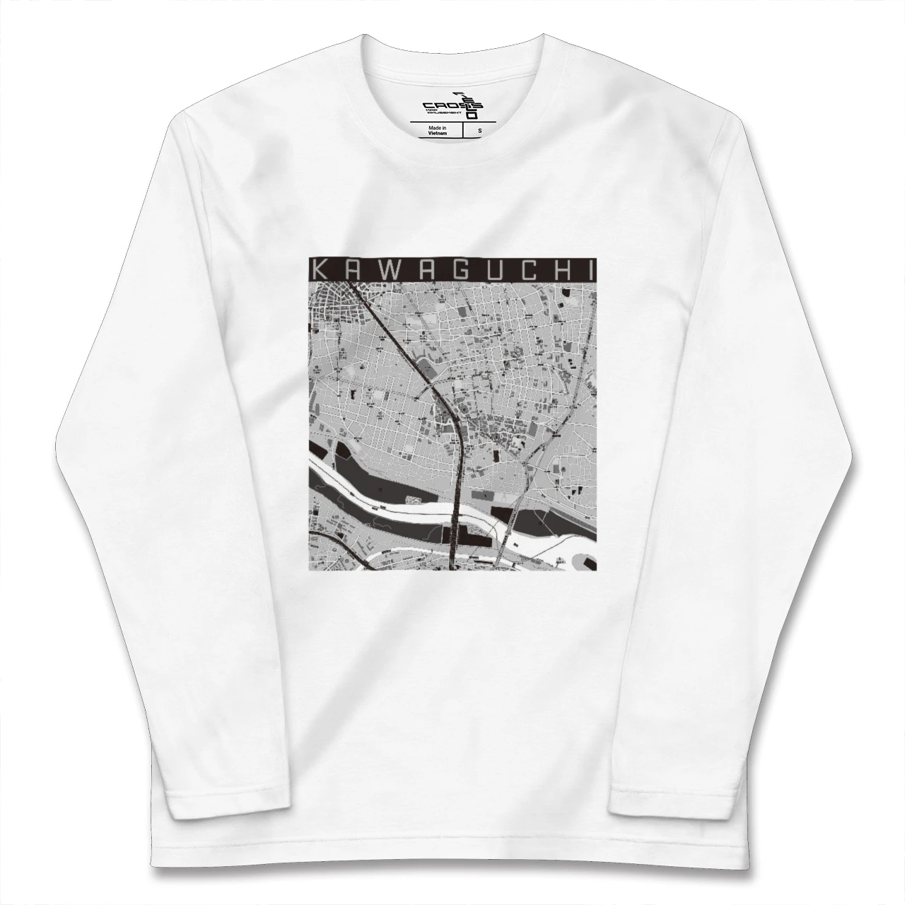 【川口(埼玉県)】地図柄ロングスリーブTシャツ