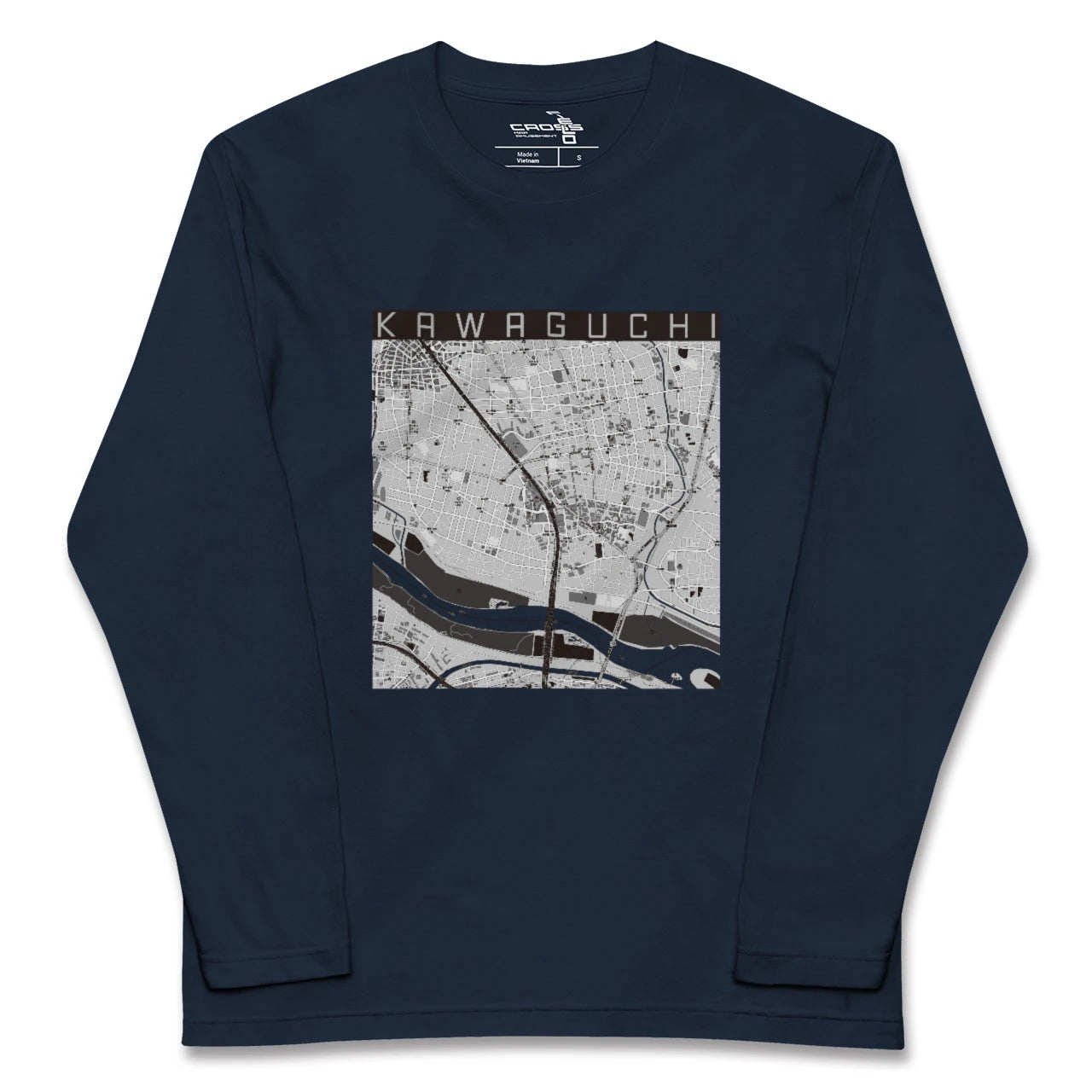 【川口(埼玉県)】地図柄ロングスリーブTシャツ