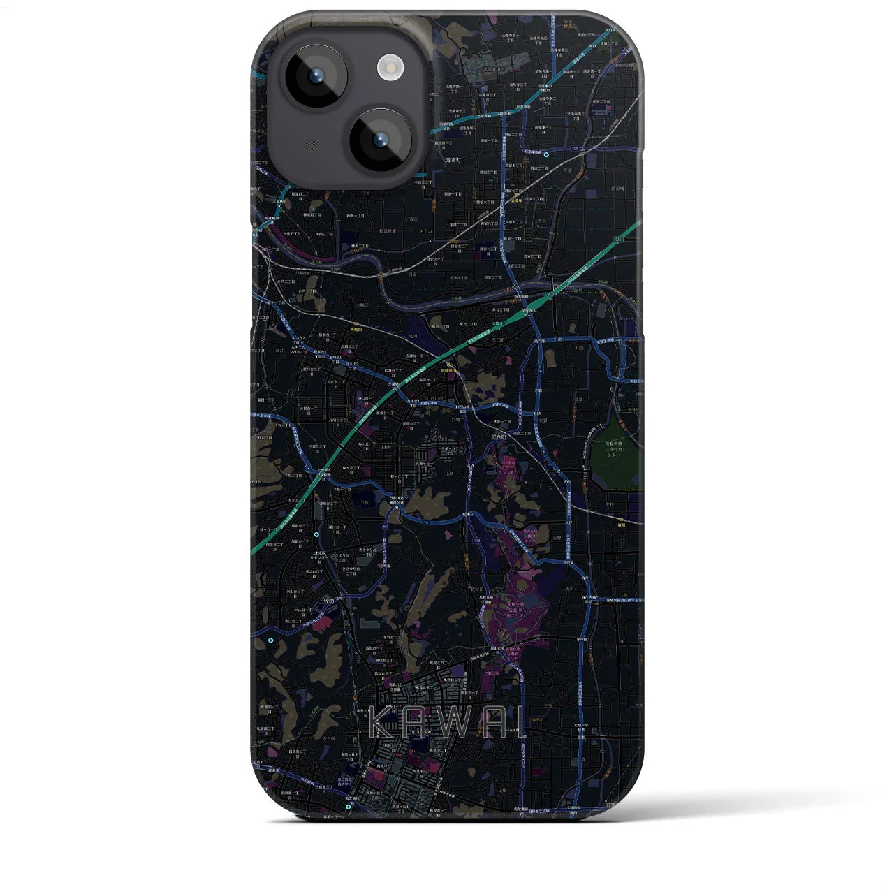 【河合(奈良県)】地図柄iPhoneケース(バックカバータイプ)