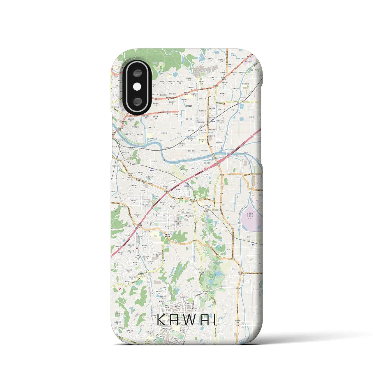 【河合(奈良県)】地図柄iPhoneケース(バックカバータイプ)