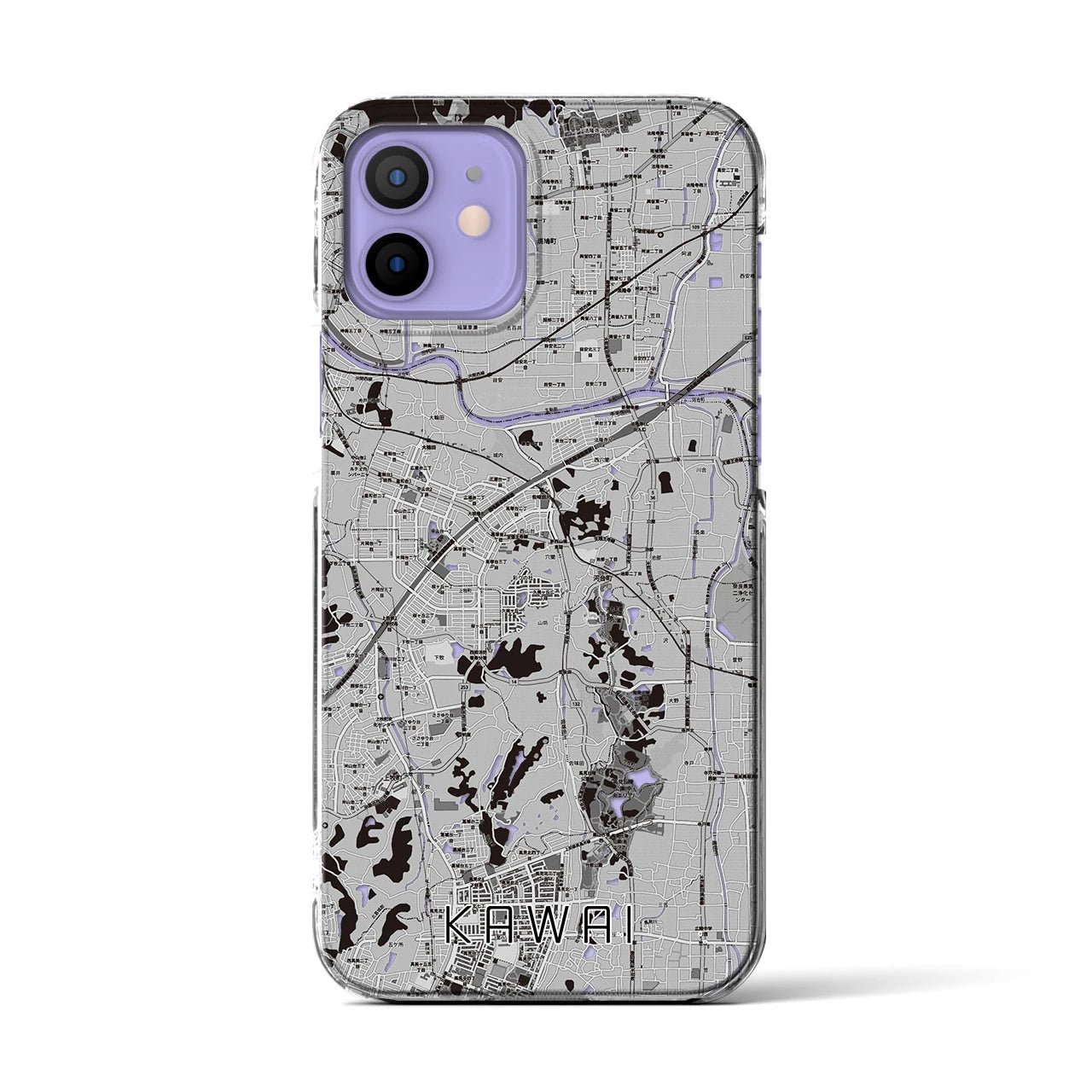 【河合(奈良県)】地図柄iPhoneケース(クリアタイプ)