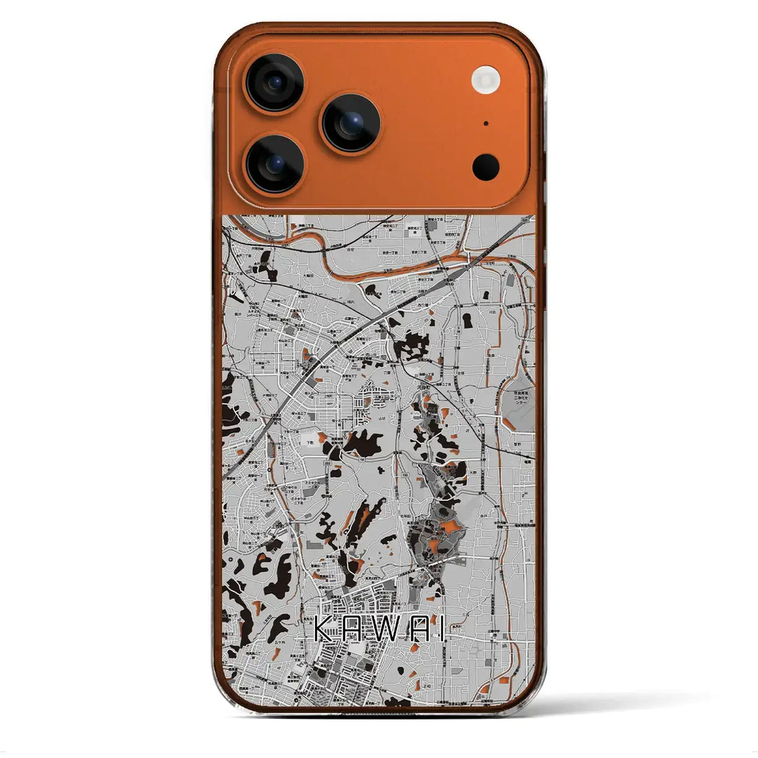 【河合(奈良県)】地図柄iPhoneケース(クリアタイプ)