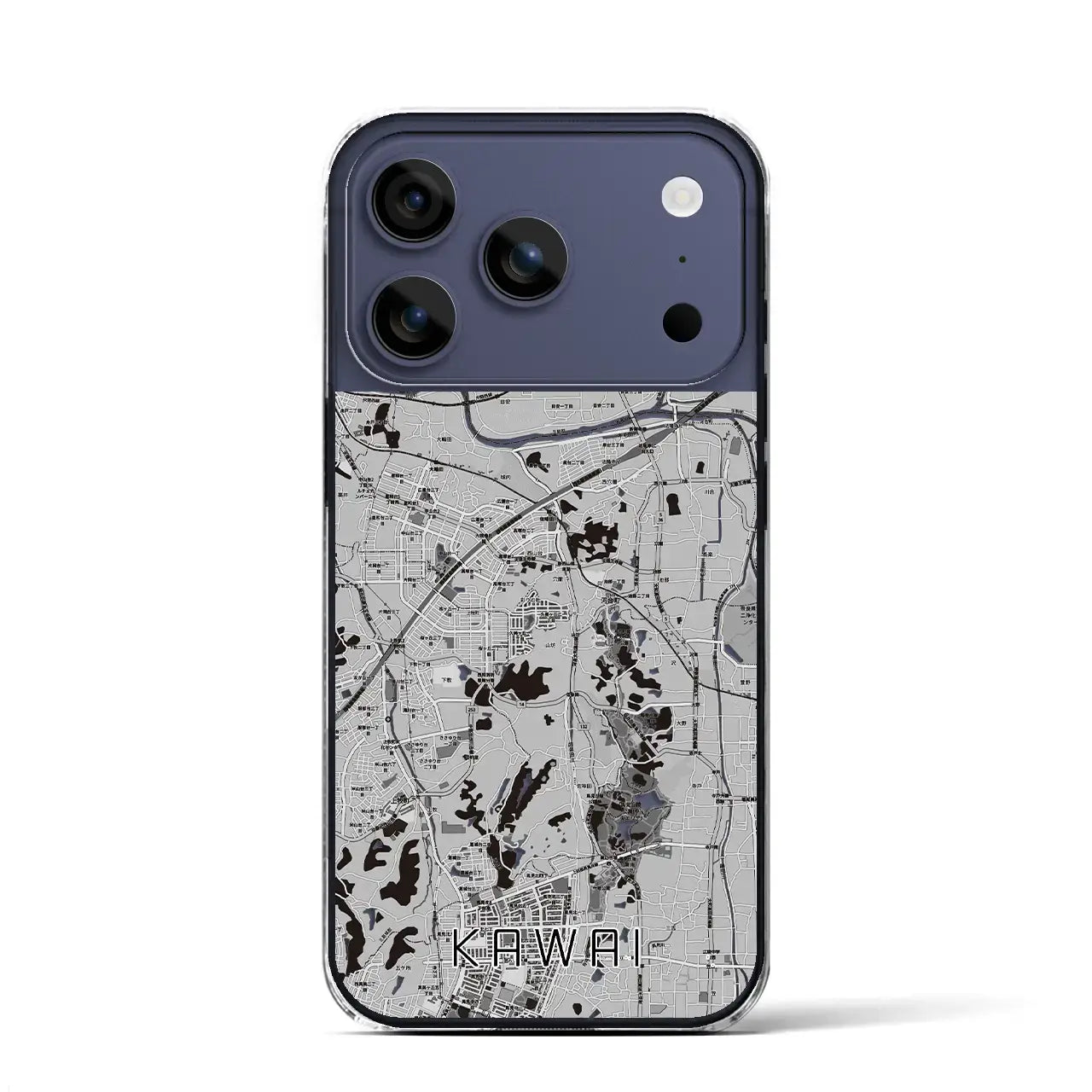 【河合(奈良県)】地図柄iPhoneケース(クリアタイプ)