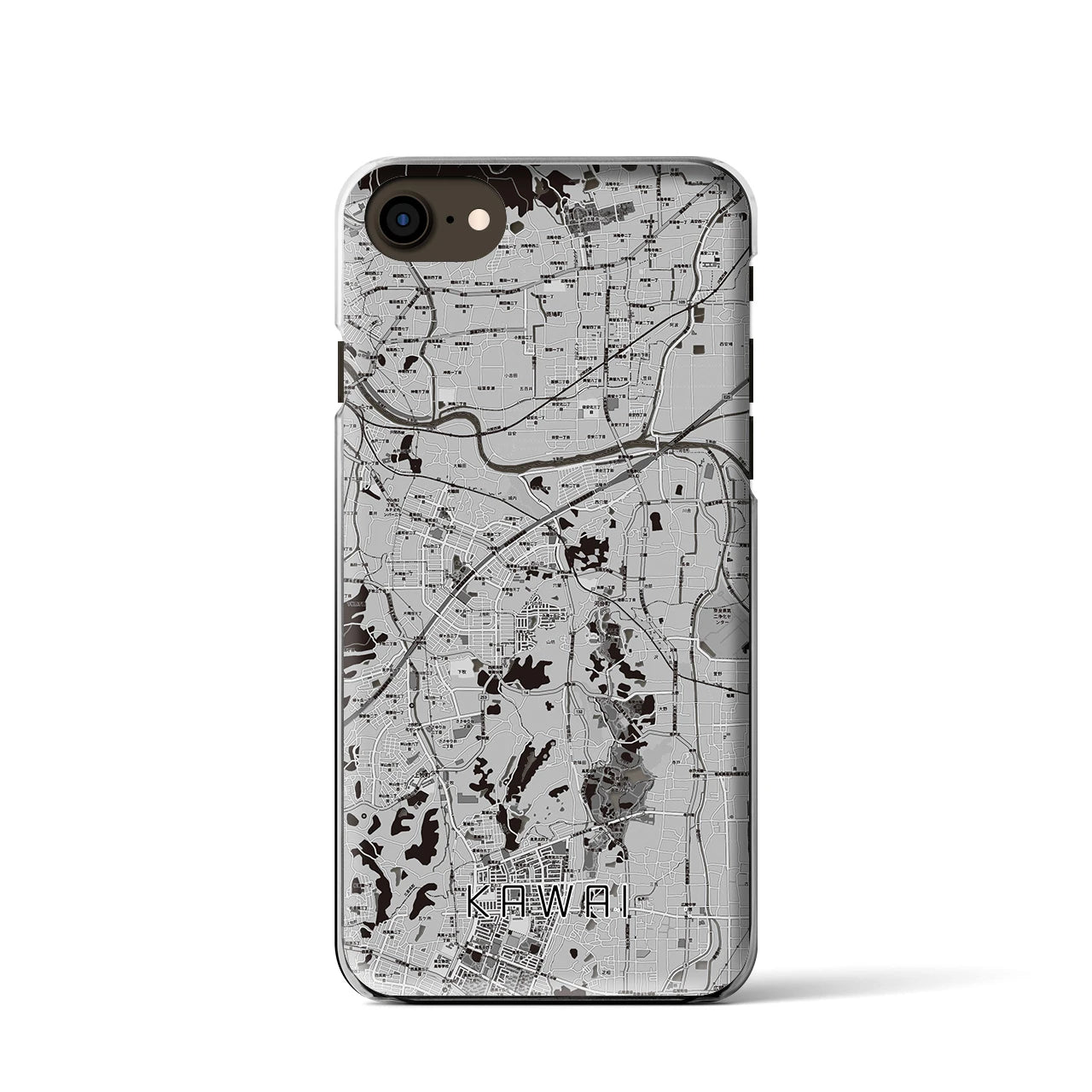 【河合(奈良県)】地図柄iPhoneケース(クリアタイプ)