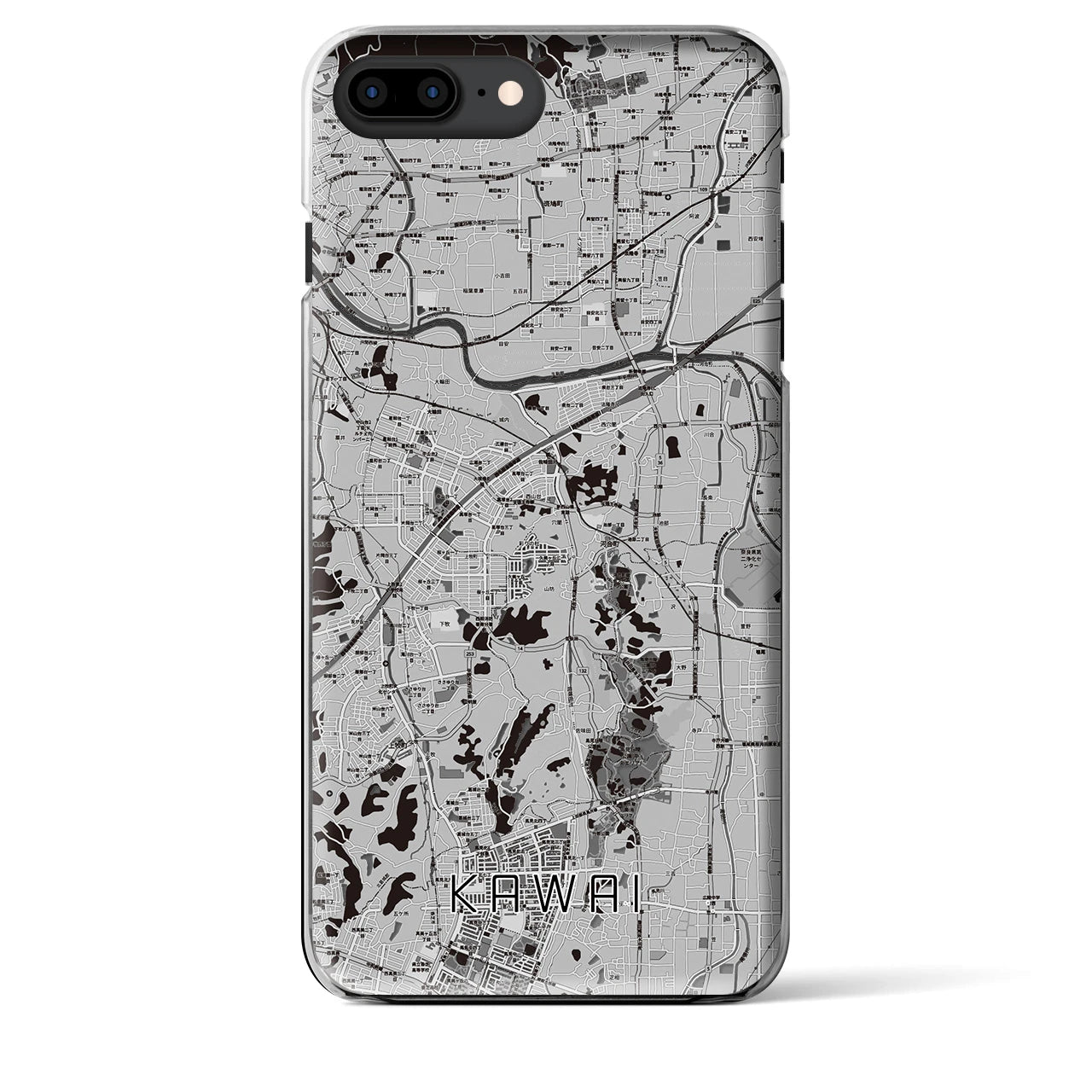 【河合(奈良県)】地図柄iPhoneケース(クリアタイプ)