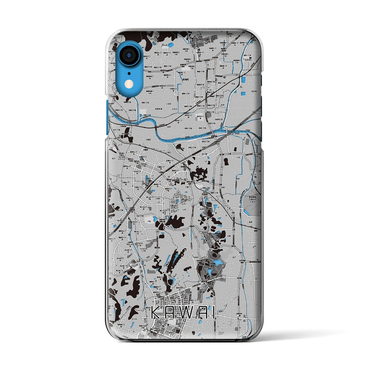 【河合(奈良県)】地図柄iPhoneケース(クリアタイプ)