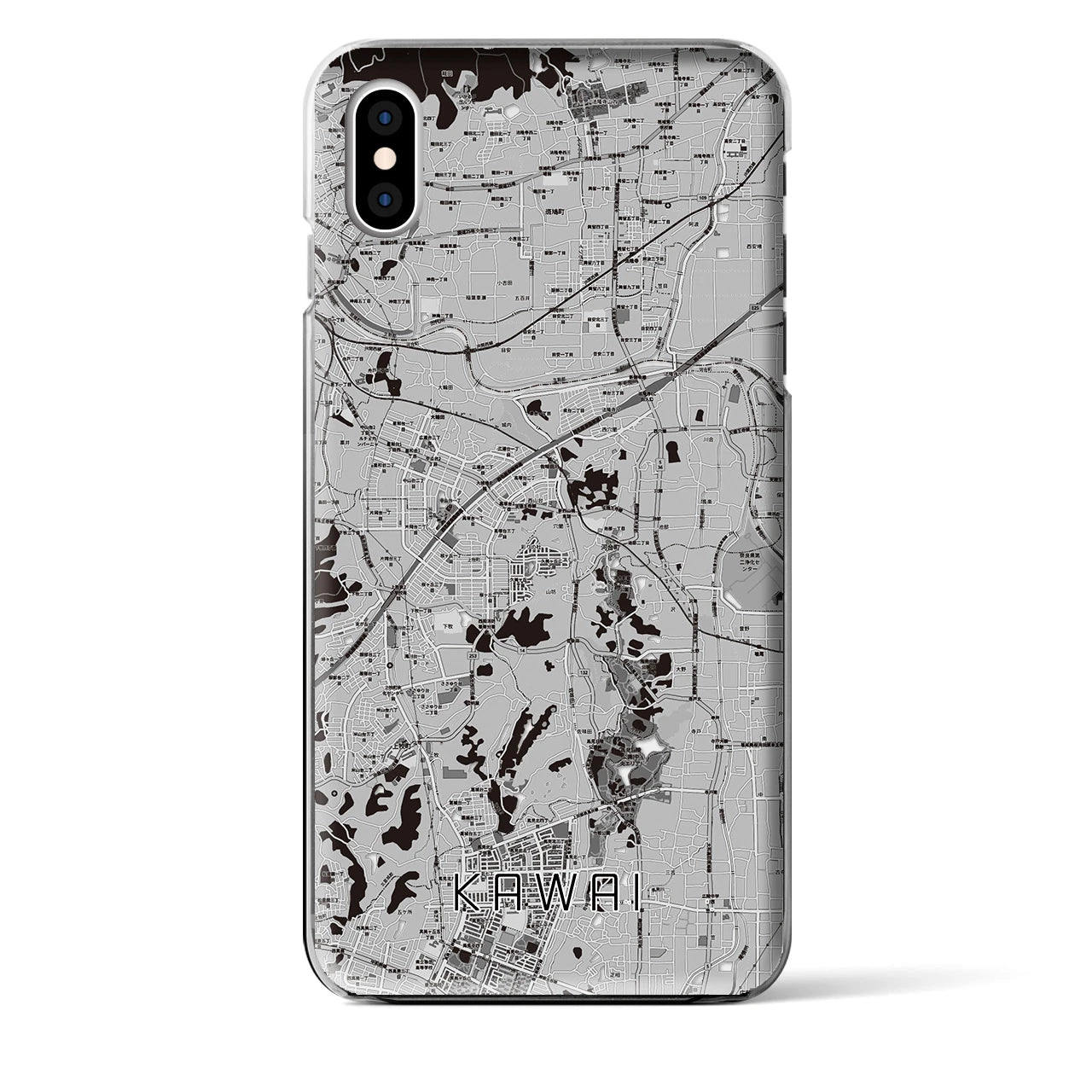 【河合(奈良県)】地図柄iPhoneケース(クリアタイプ)