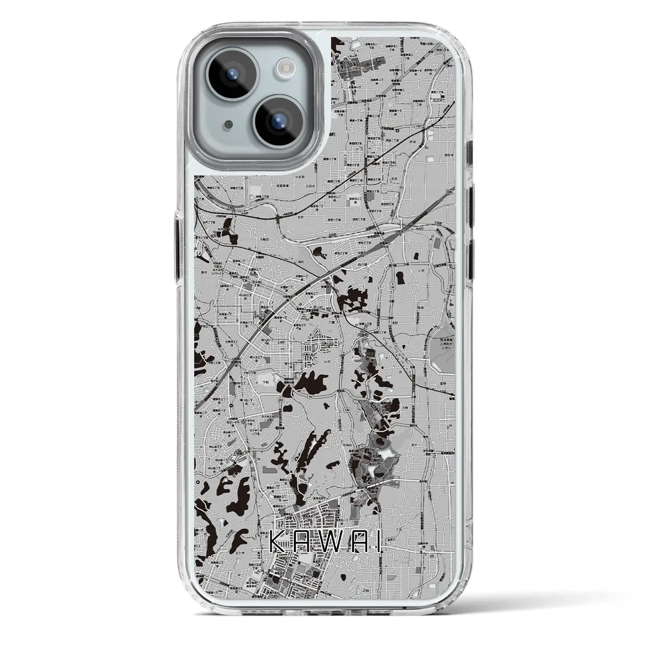 【河合(奈良県)】地図柄iPhoneケース(MagSafeタイプ)