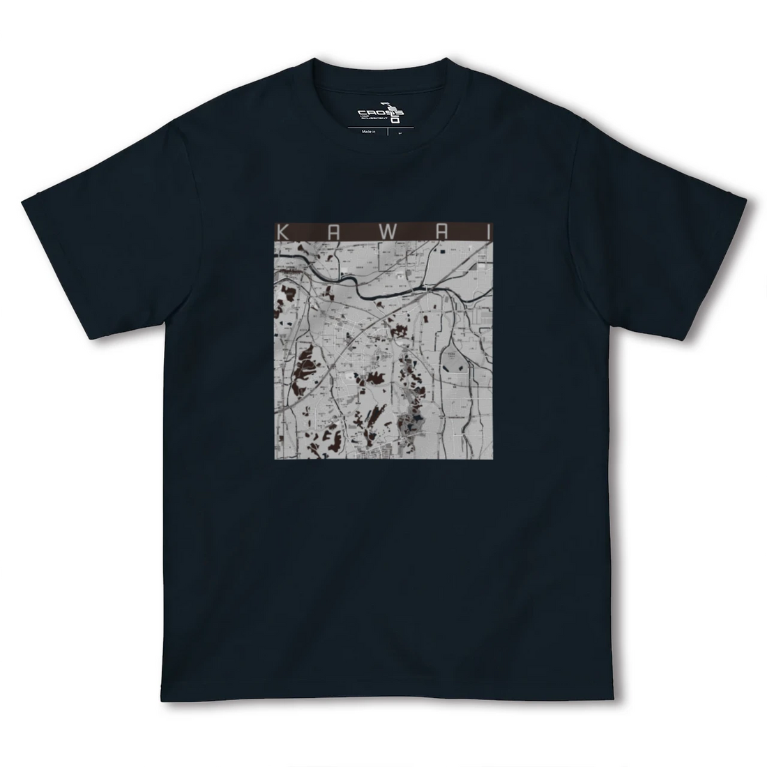 【河合(奈良県)】地図柄ヘビーウェイトTシャツ