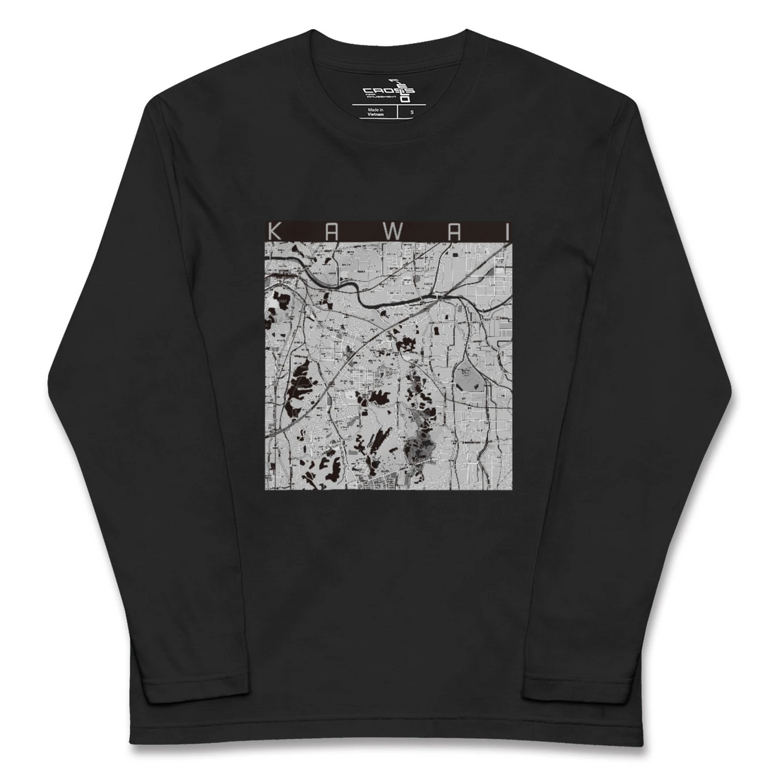 【河合(奈良県)】地図柄ロングスリーブTシャツ
