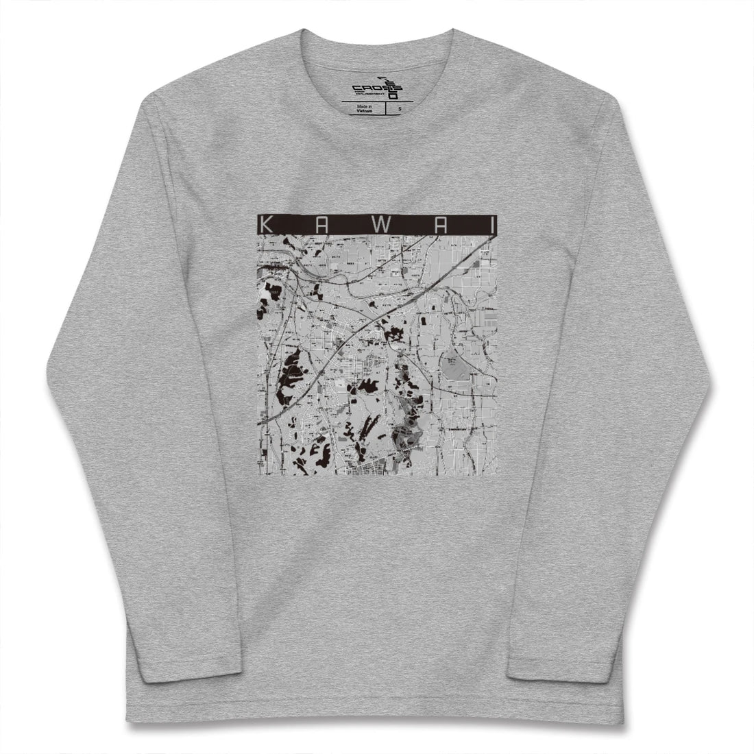 【河合(奈良県)】地図柄ロングスリーブTシャツ