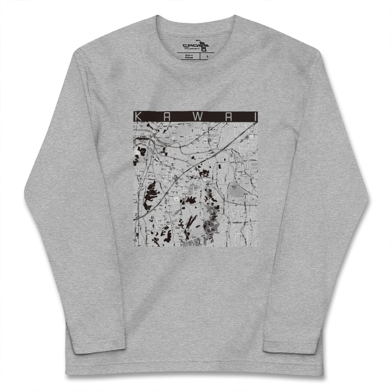 【河合(奈良県)】地図柄ロングスリーブTシャツ