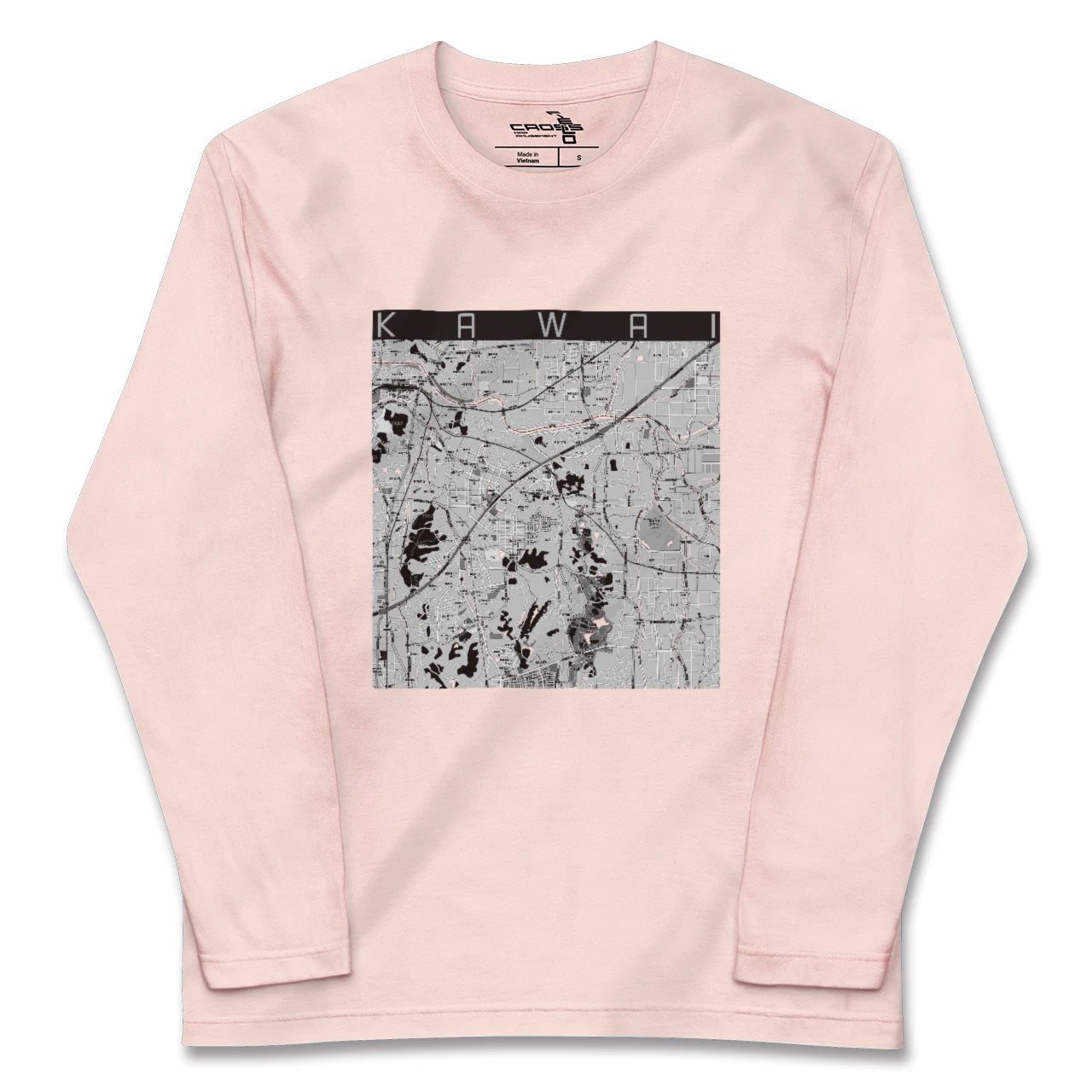 【河合(奈良県)】地図柄ロングスリーブTシャツ