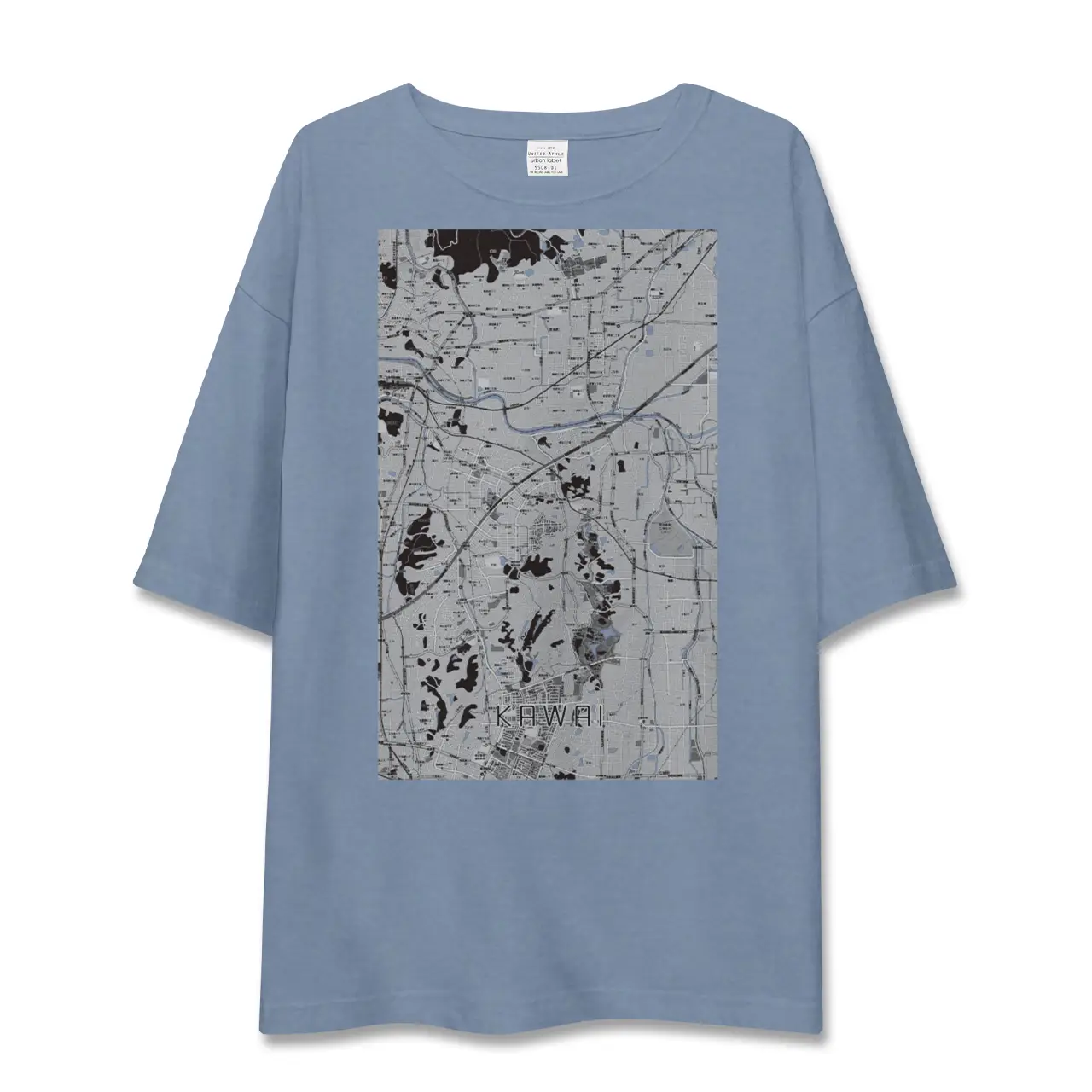 【河合(奈良県)】地図柄ビッグシルエットTシャツ