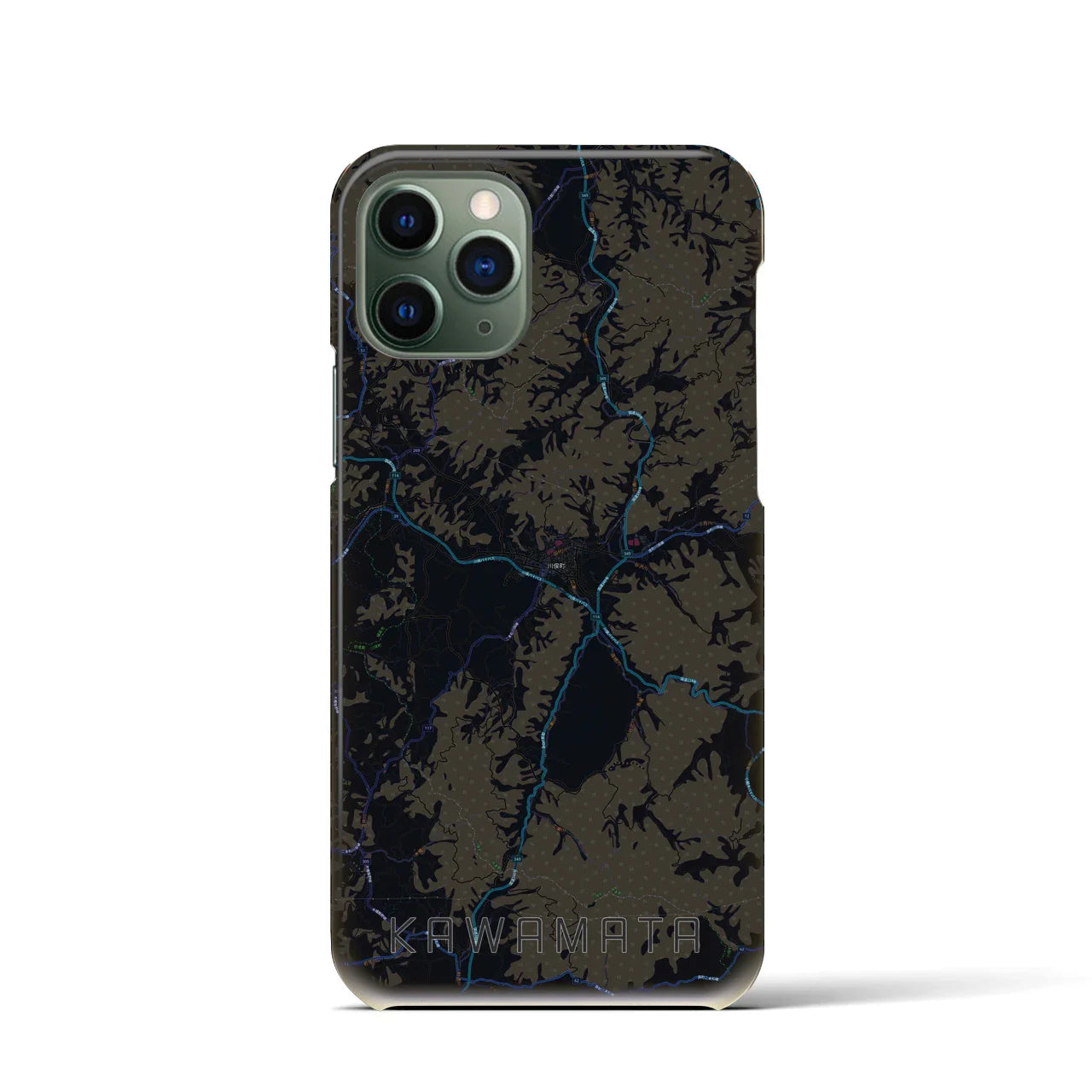 【川俣(福島県)】地図柄iPhoneケース(バックカバータイプ)