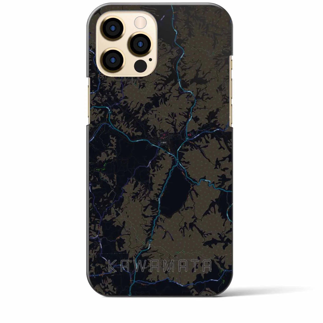 【川俣(福島県)】地図柄iPhoneケース(バックカバータイプ)
