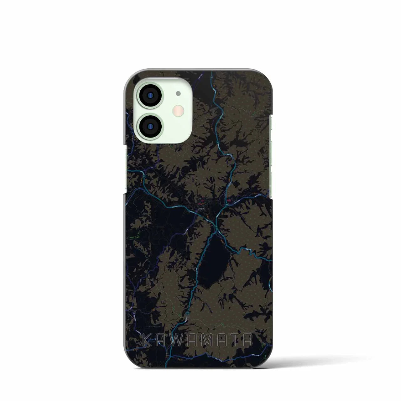 【川俣(福島県)】地図柄iPhoneケース(バックカバータイプ)