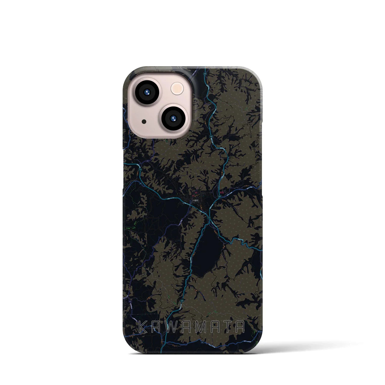 【川俣(福島県)】地図柄iPhoneケース(バックカバータイプ)