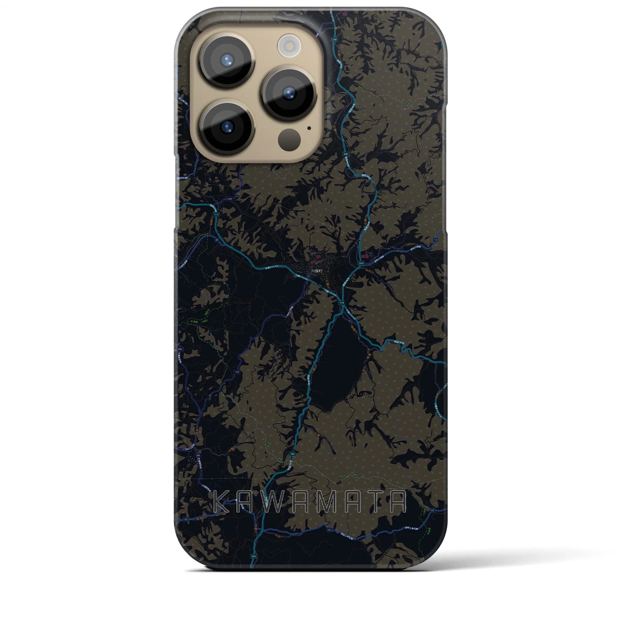 【川俣(福島県)】地図柄iPhoneケース(バックカバータイプ)