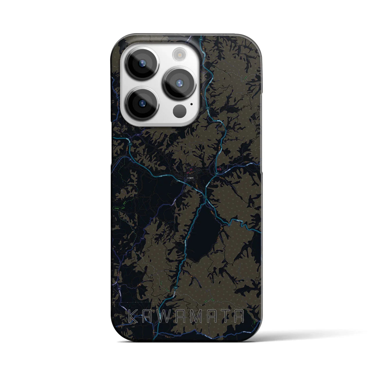 【川俣(福島県)】地図柄iPhoneケース(バックカバータイプ)