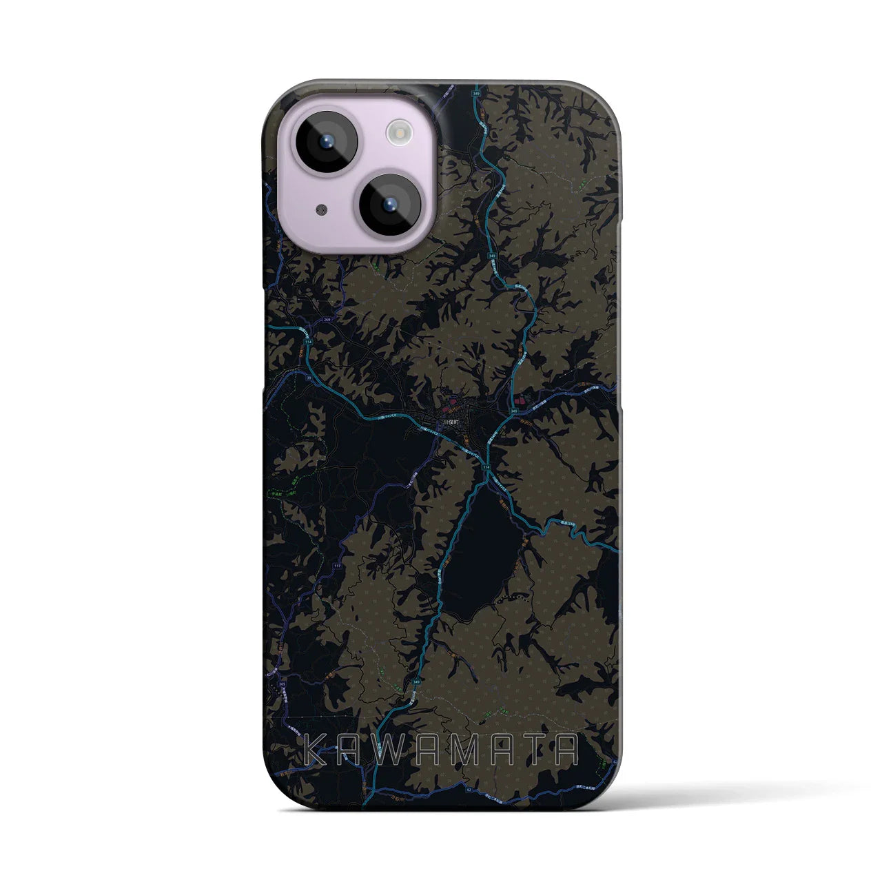 【川俣(福島県)】地図柄iPhoneケース(バックカバータイプ)