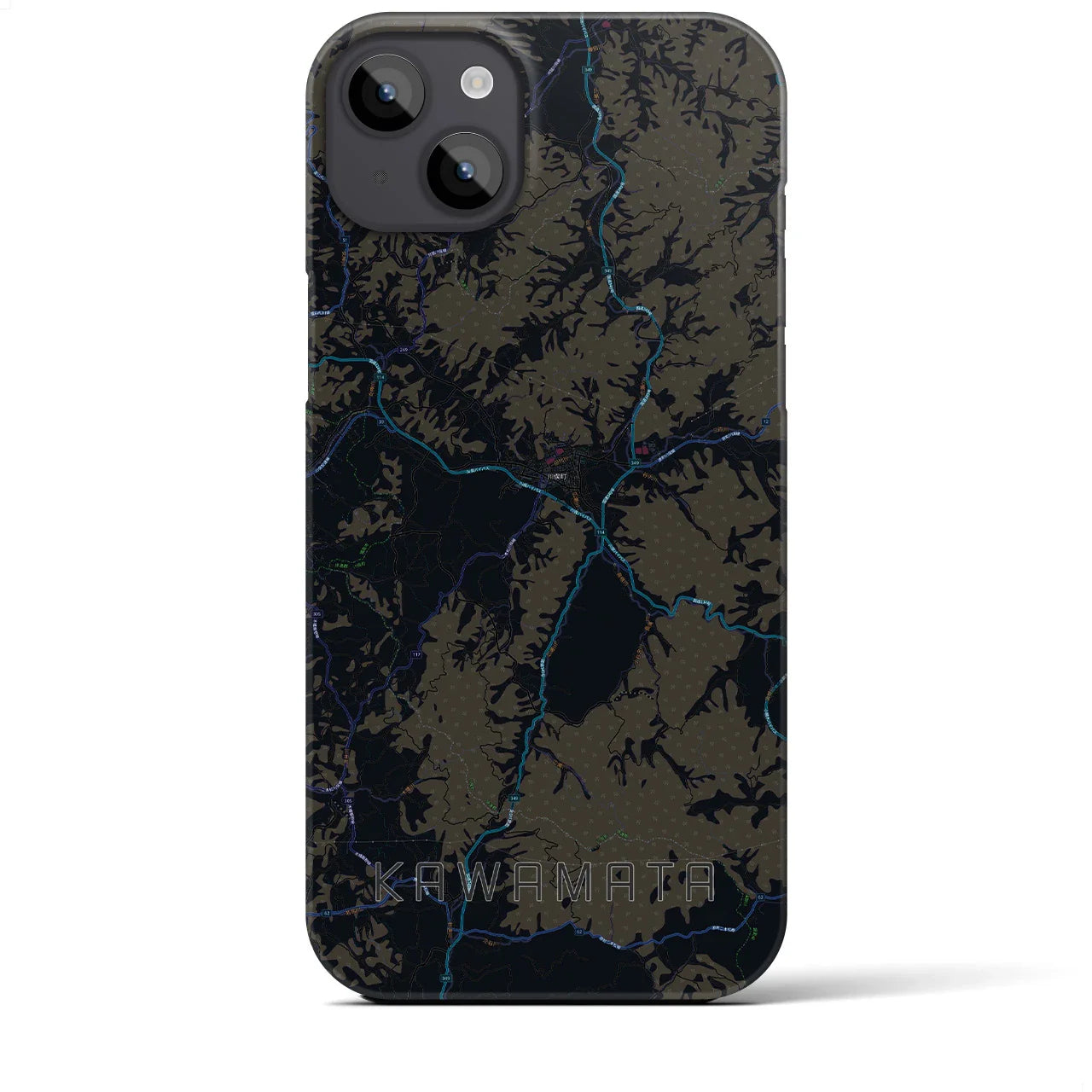 【川俣(福島県)】地図柄iPhoneケース(バックカバータイプ)