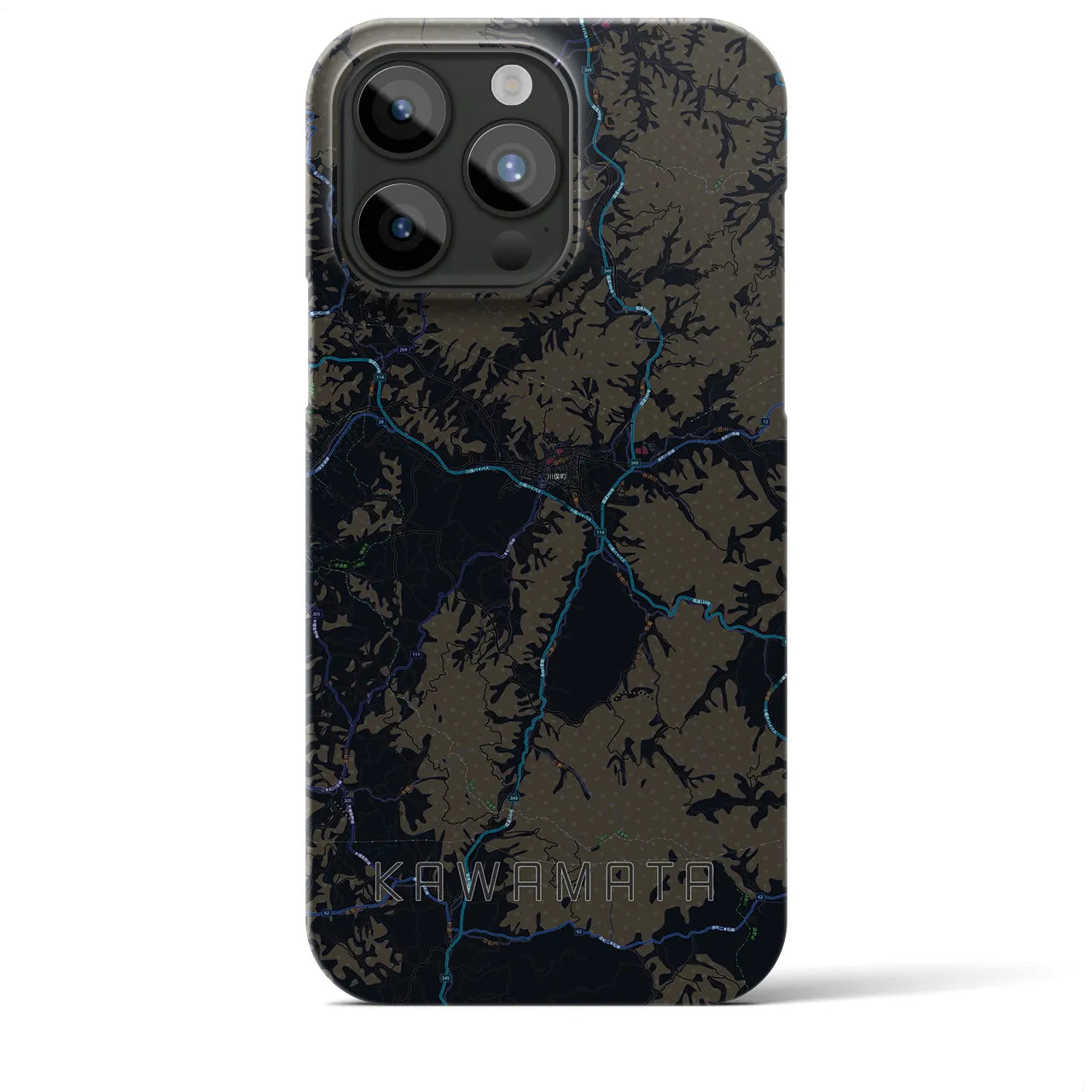 【川俣(福島県)】地図柄iPhoneケース(バックカバータイプ)