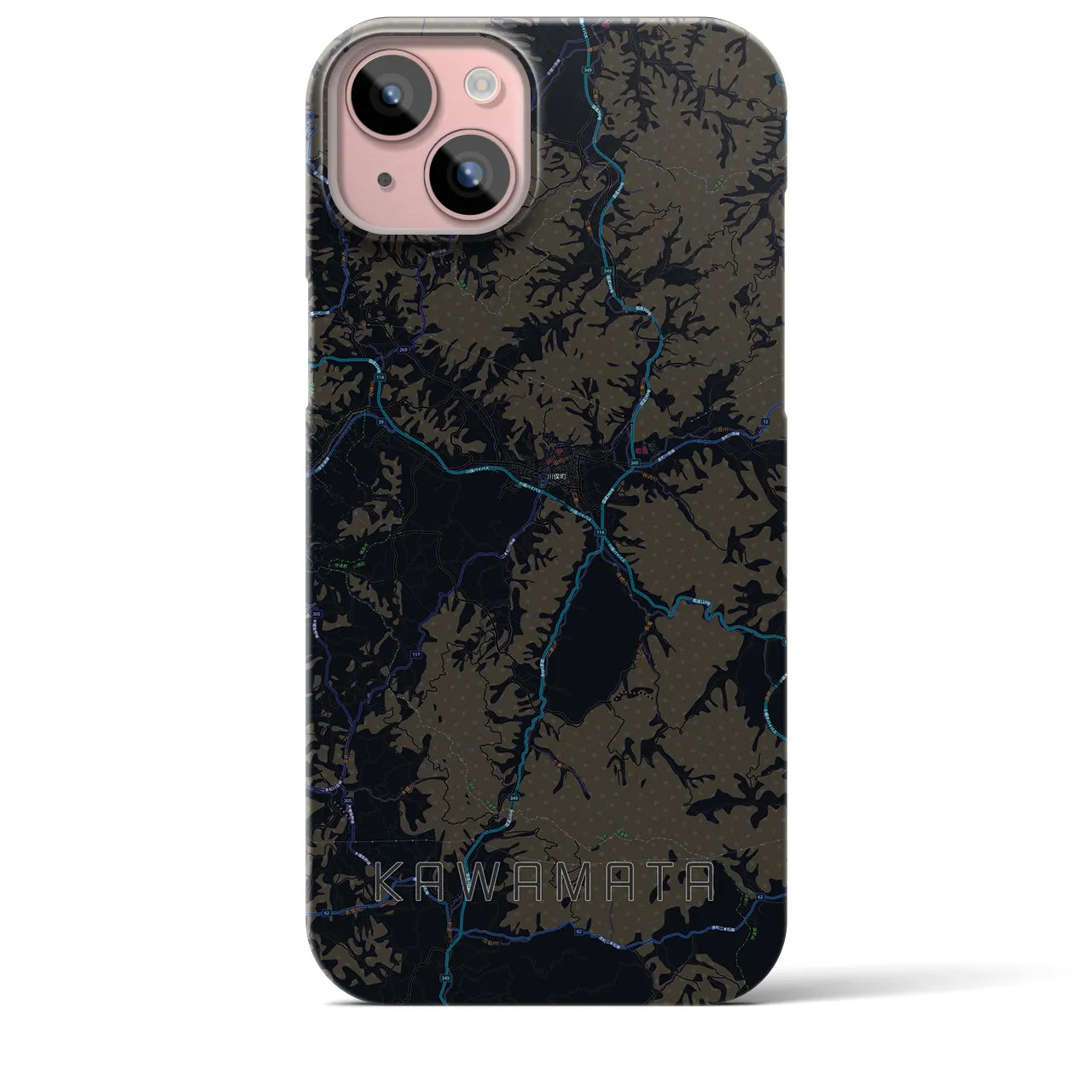 【川俣(福島県)】地図柄iPhoneケース(バックカバータイプ)