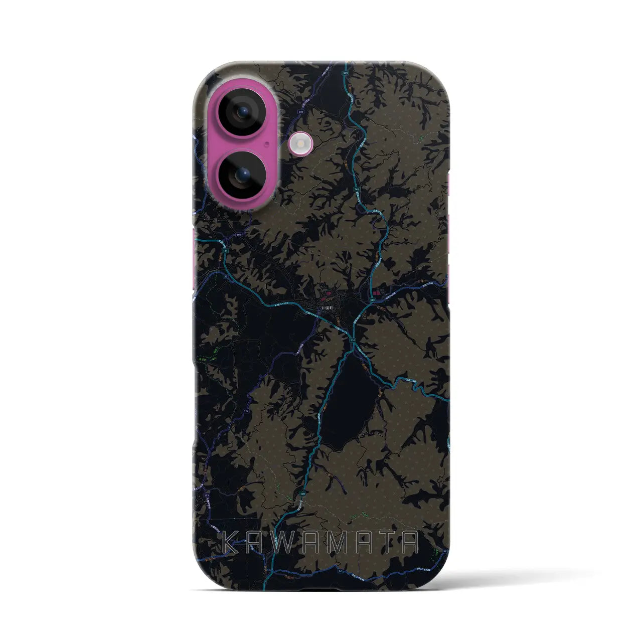 【川俣(福島県)】地図柄iPhoneケース(バックカバータイプ)