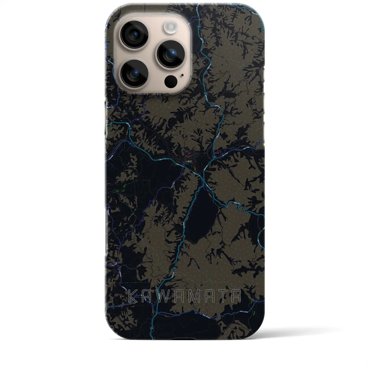 【川俣(福島県)】地図柄iPhoneケース(バックカバータイプ)