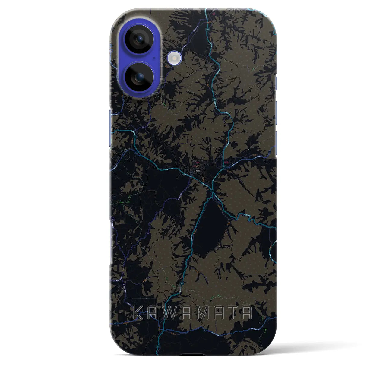 【川俣(福島県)】地図柄iPhoneケース(バックカバータイプ)