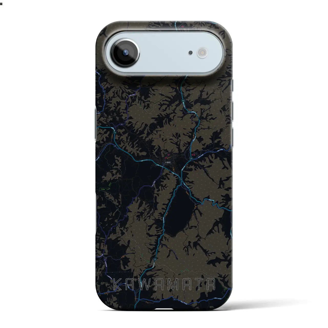 【川俣(福島県)】地図柄iPhoneケース(バックカバータイプ)