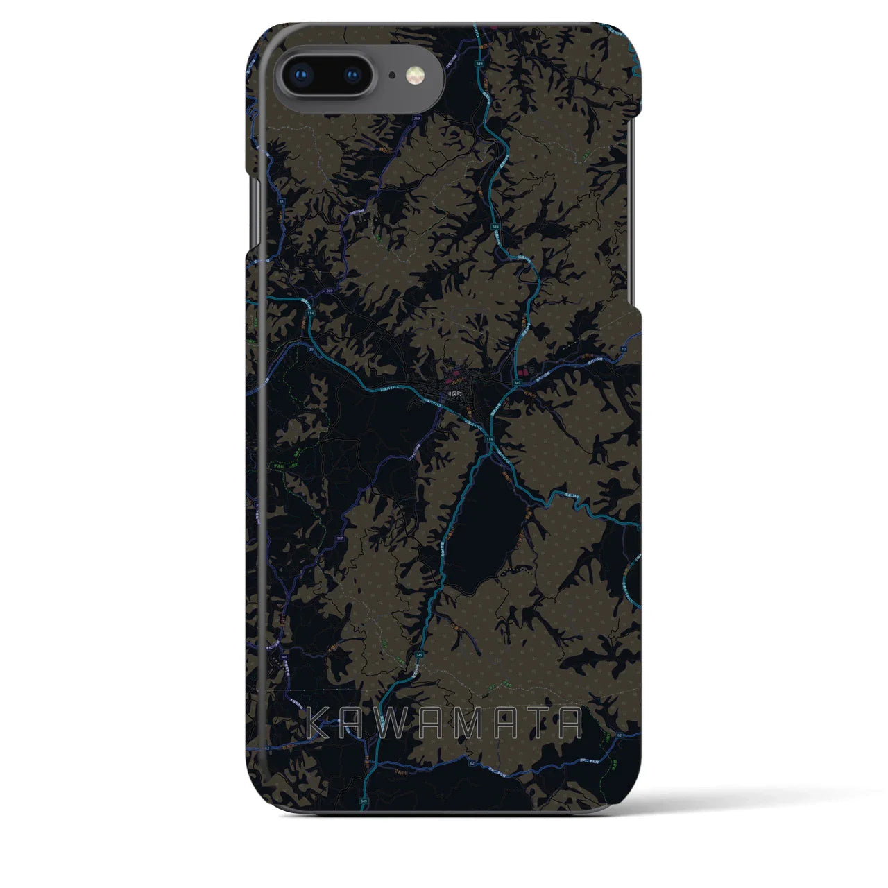 【川俣(福島県)】地図柄iPhoneケース(バックカバータイプ)