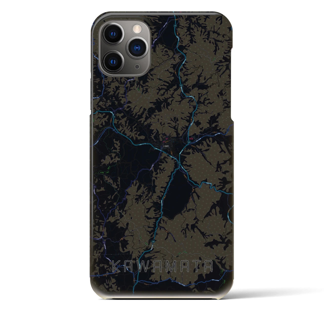 【川俣(福島県)】地図柄iPhoneケース(バックカバータイプ)