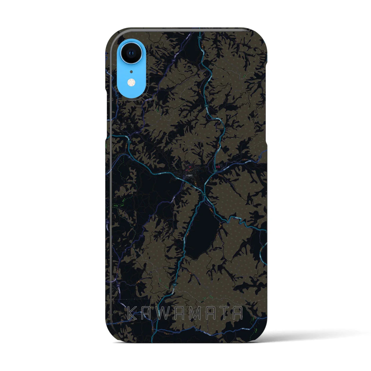 【川俣(福島県)】地図柄iPhoneケース(バックカバータイプ)