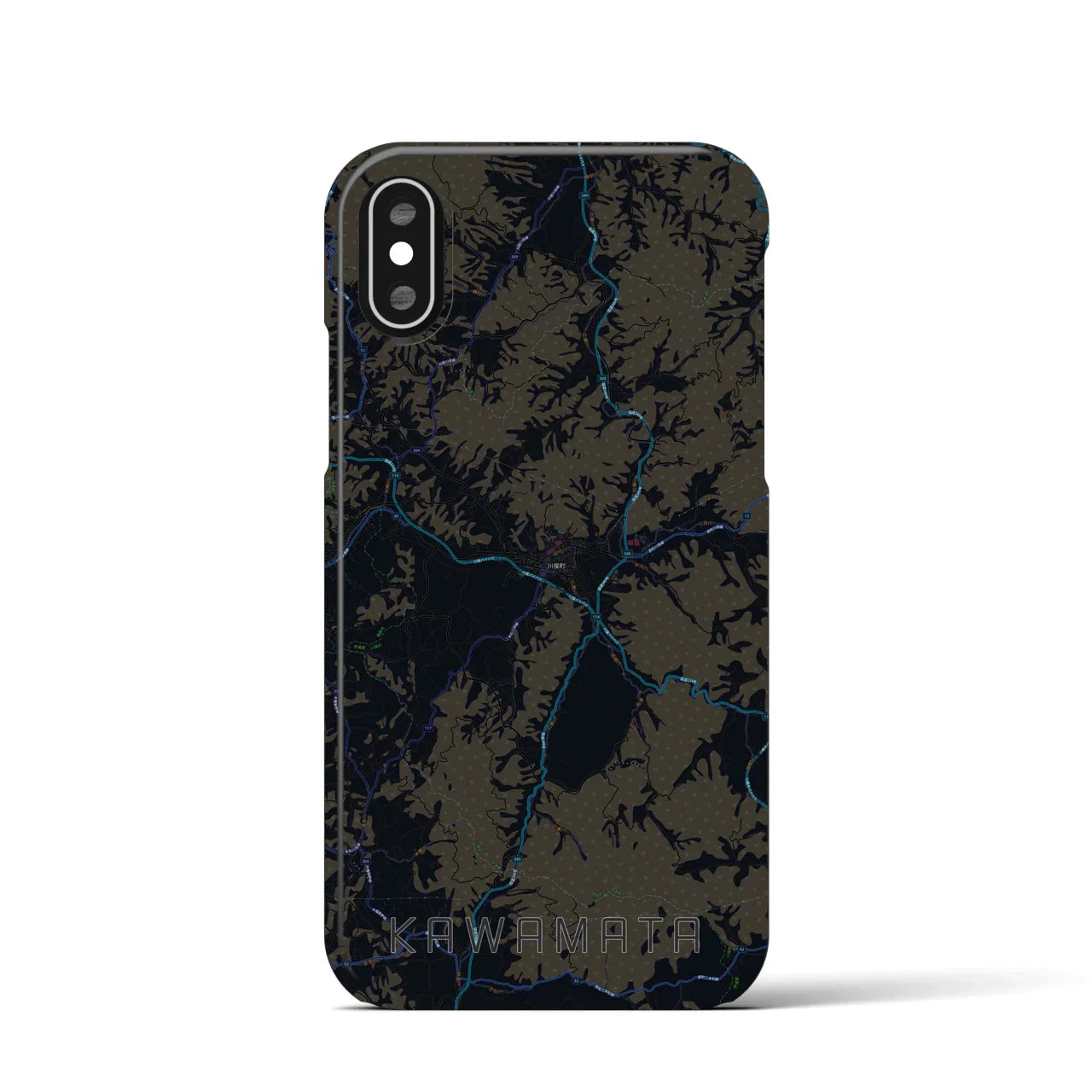 【川俣(福島県)】地図柄iPhoneケース(バックカバータイプ)