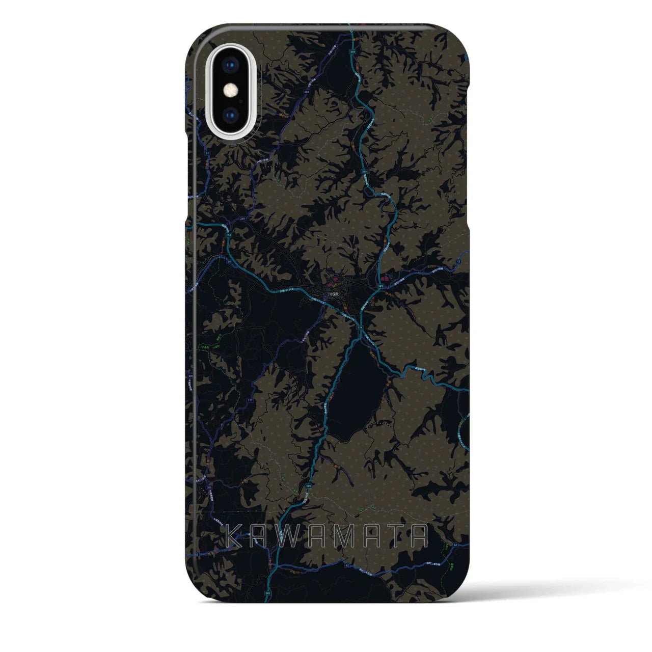 【川俣(福島県)】地図柄iPhoneケース(バックカバータイプ)