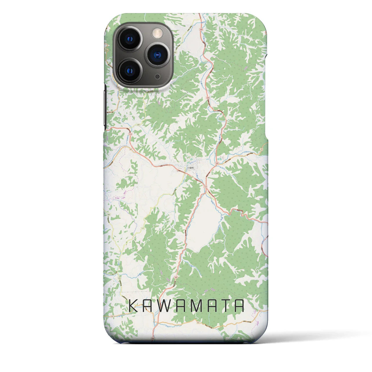 【川俣(福島県)】地図柄iPhoneケース(バックカバータイプ)