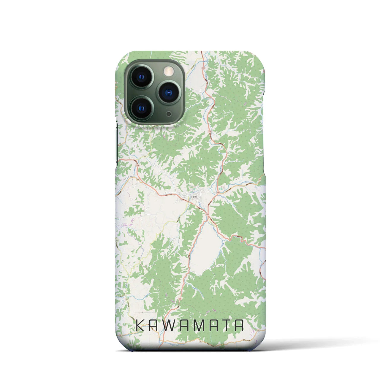 【川俣(福島県)】地図柄iPhoneケース(バックカバータイプ)