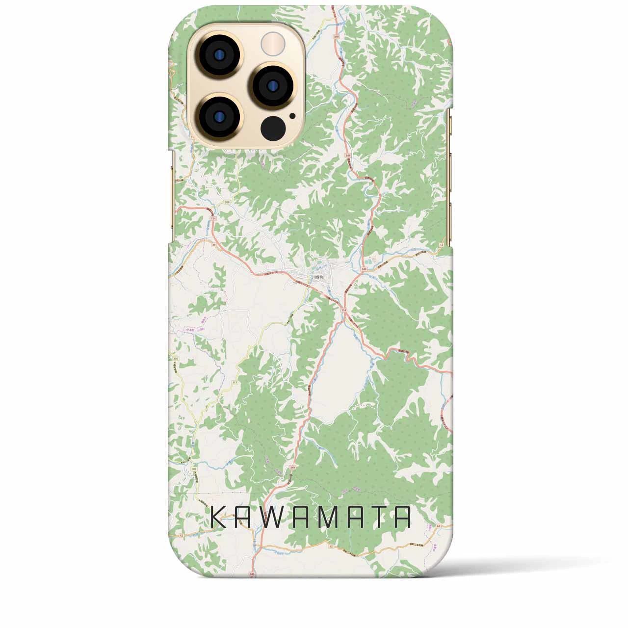 【川俣(福島県)】地図柄iPhoneケース(バックカバータイプ)