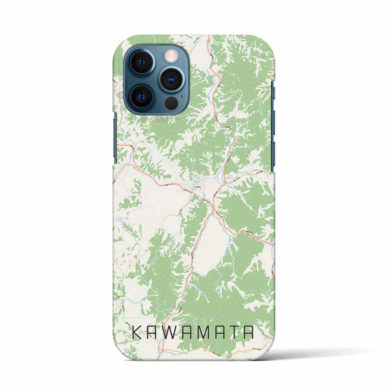 【川俣(福島県)】地図柄iPhoneケース(バックカバータイプ)