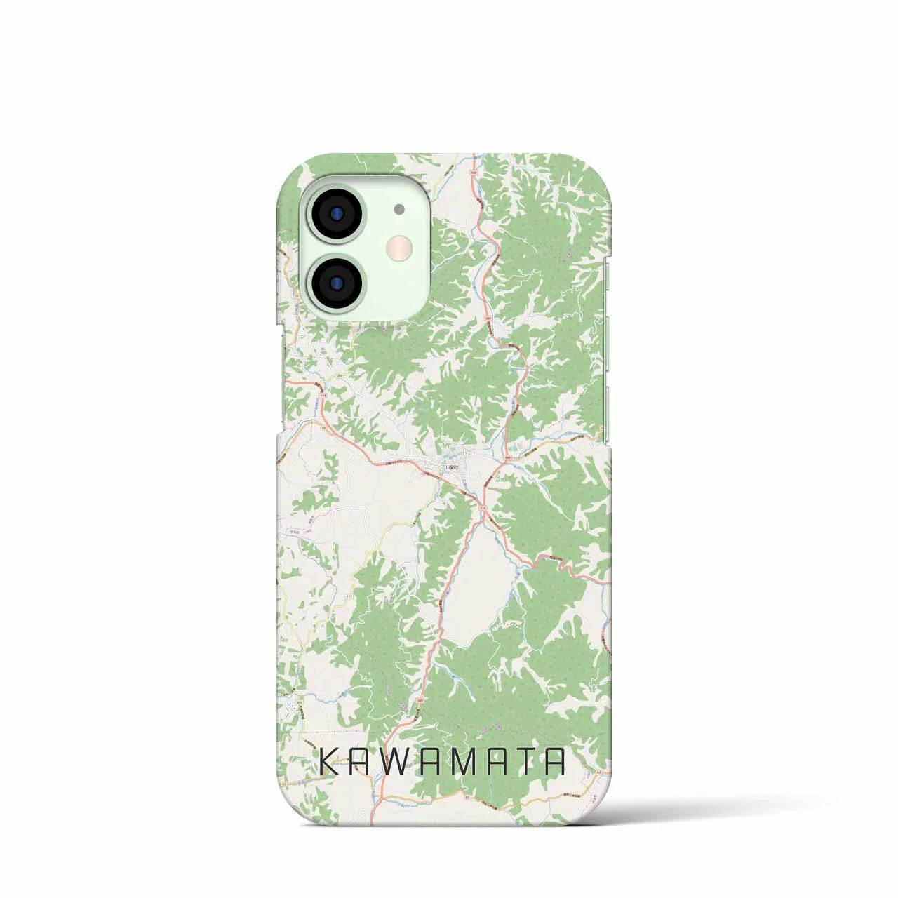 【川俣(福島県)】地図柄iPhoneケース(バックカバータイプ)