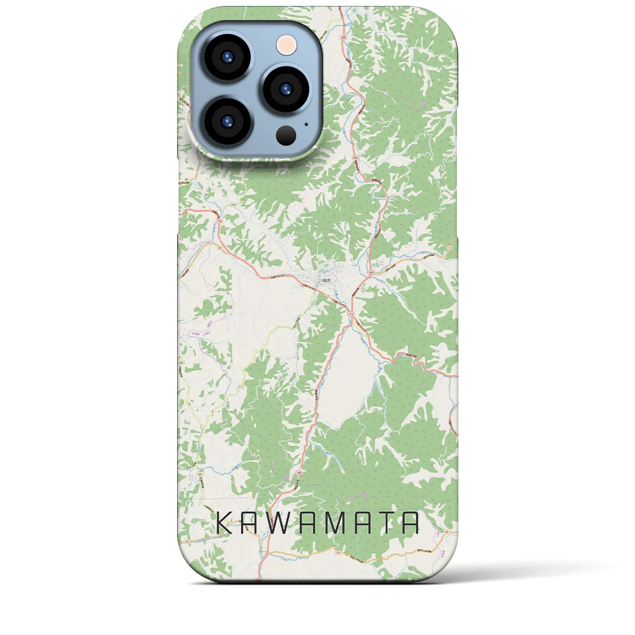 【川俣(福島県)】地図柄iPhoneケース(バックカバータイプ)