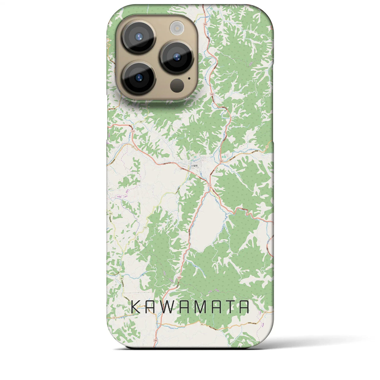 【川俣(福島県)】地図柄iPhoneケース(バックカバータイプ)